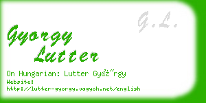 gyorgy lutter business card